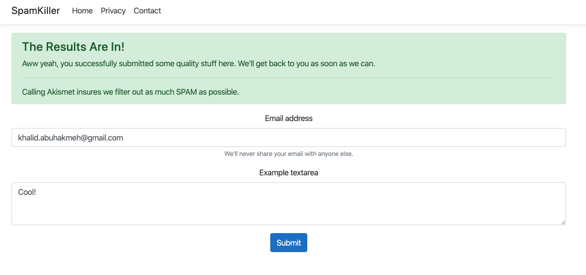 not spam result