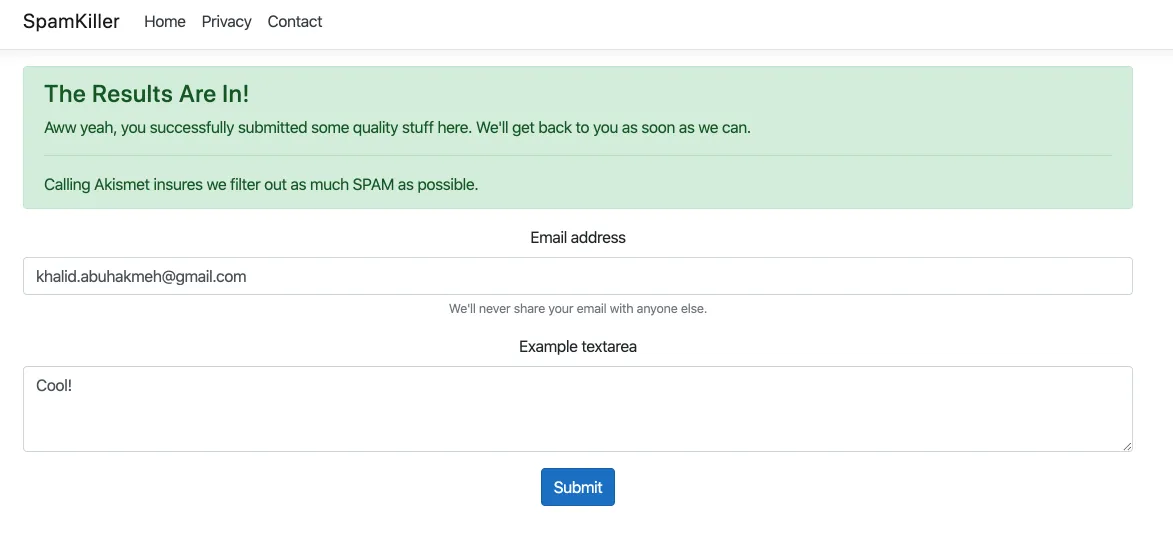 not spam result