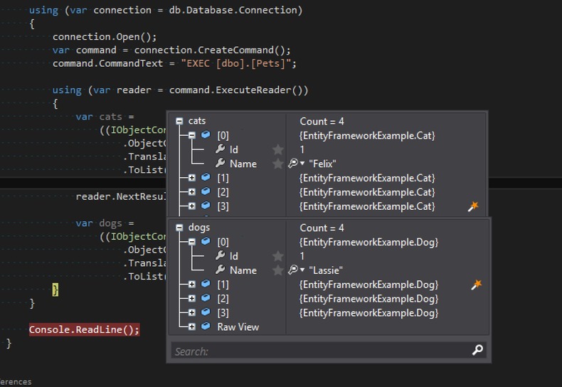 SQL Server Managment Studio Results