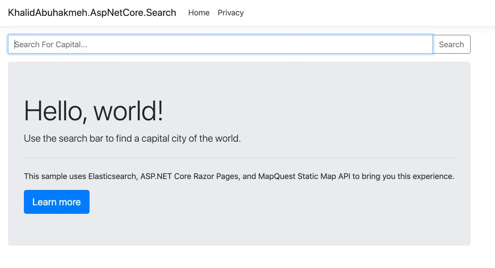 Final Results Search UI