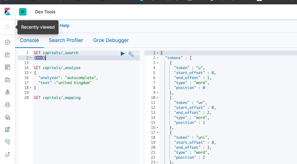 Kibana Analayzer Results