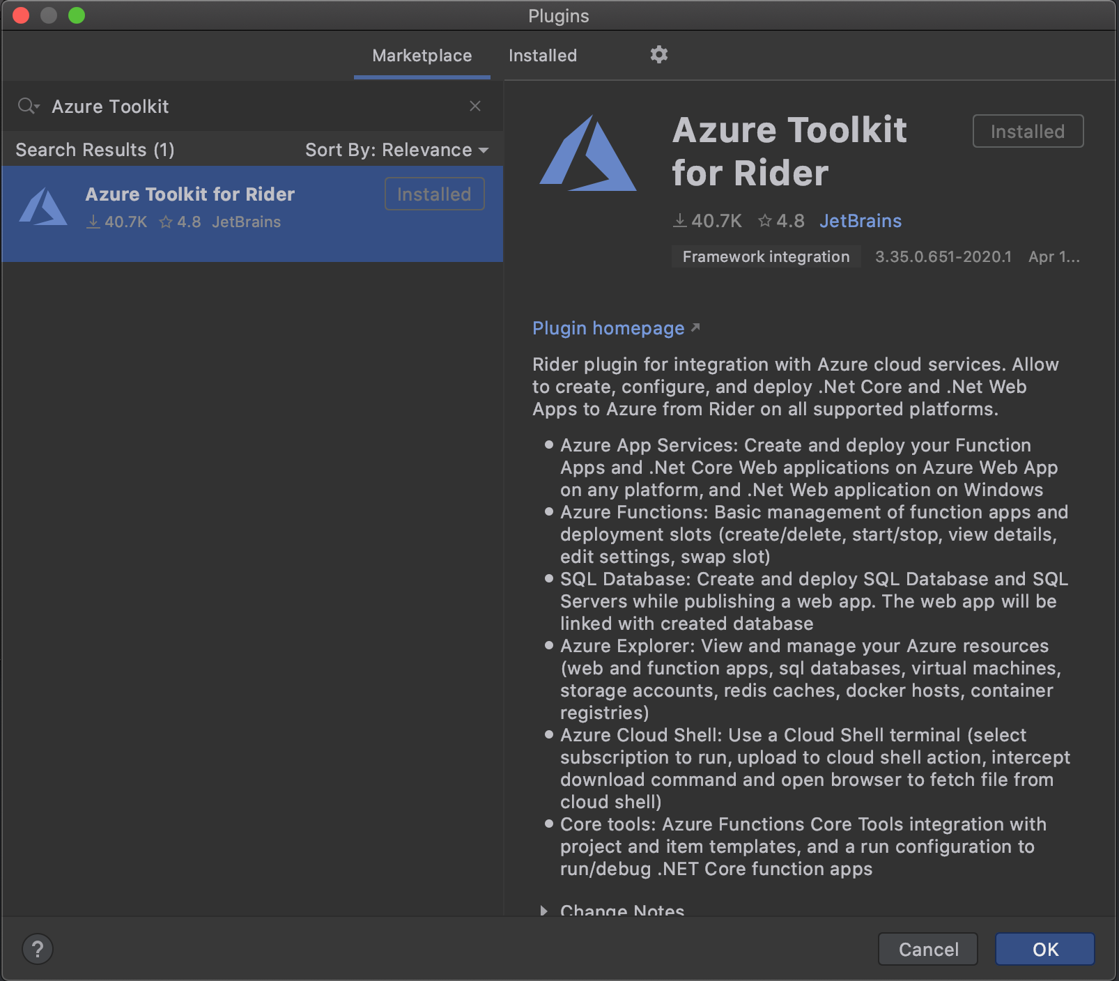 azure toolkit install