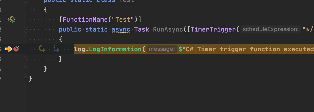 azure functions breakpoint