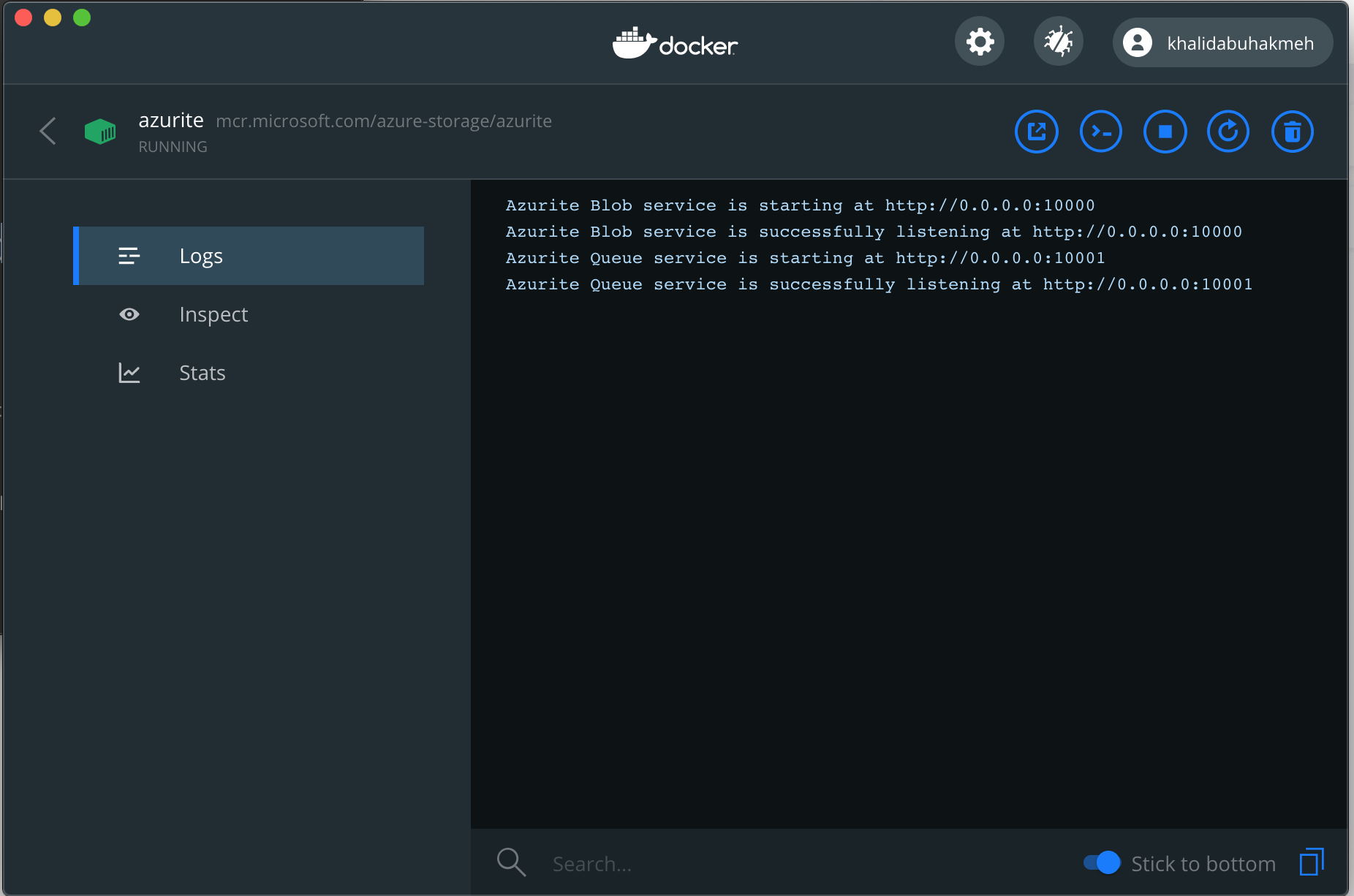 docker dashboard
