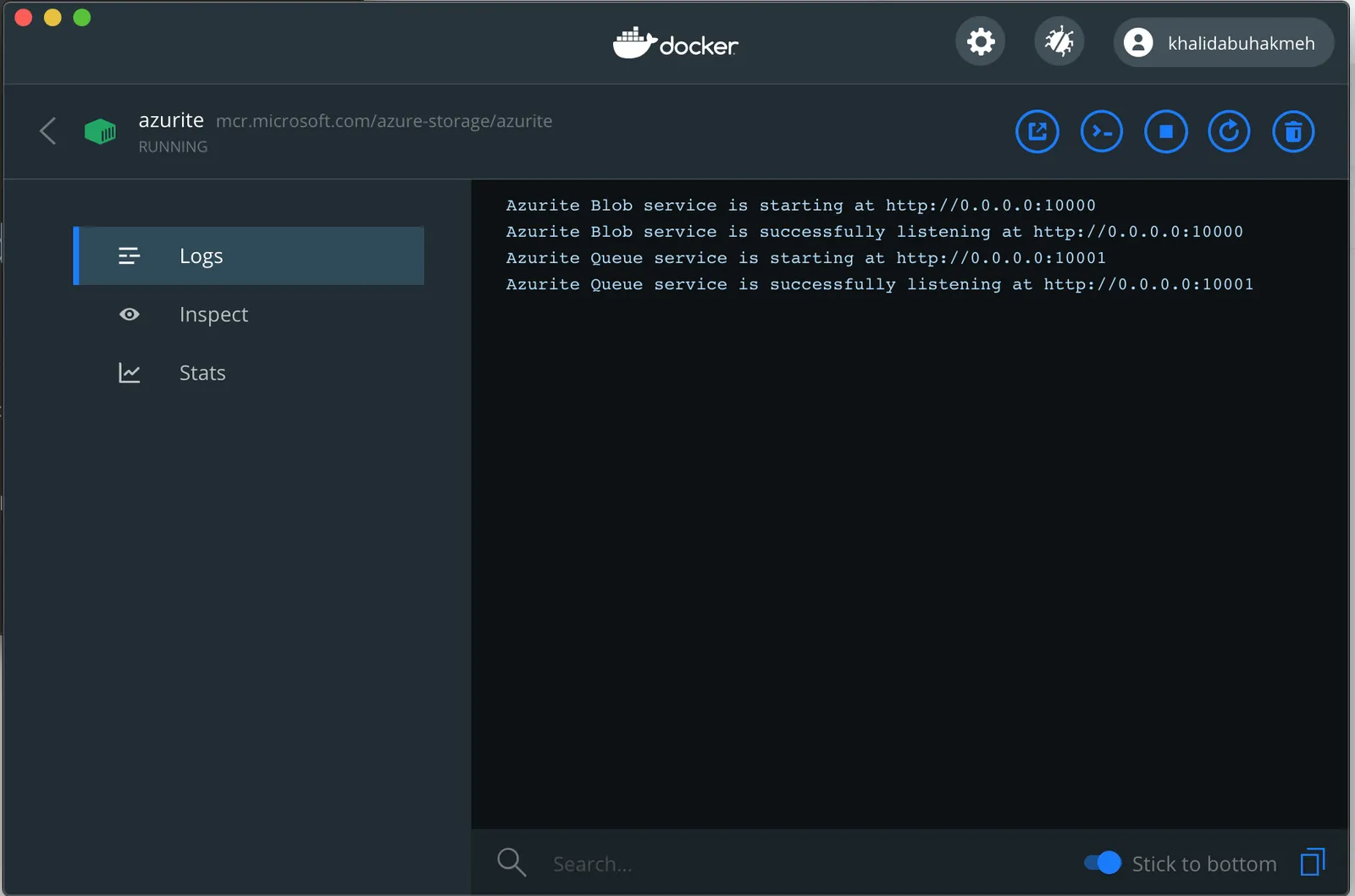 docker dashboard