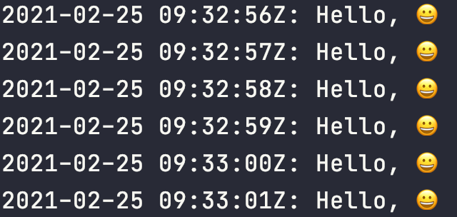 Emoji from background service in console