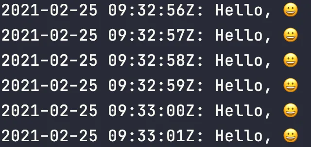 Emoji from background service in console