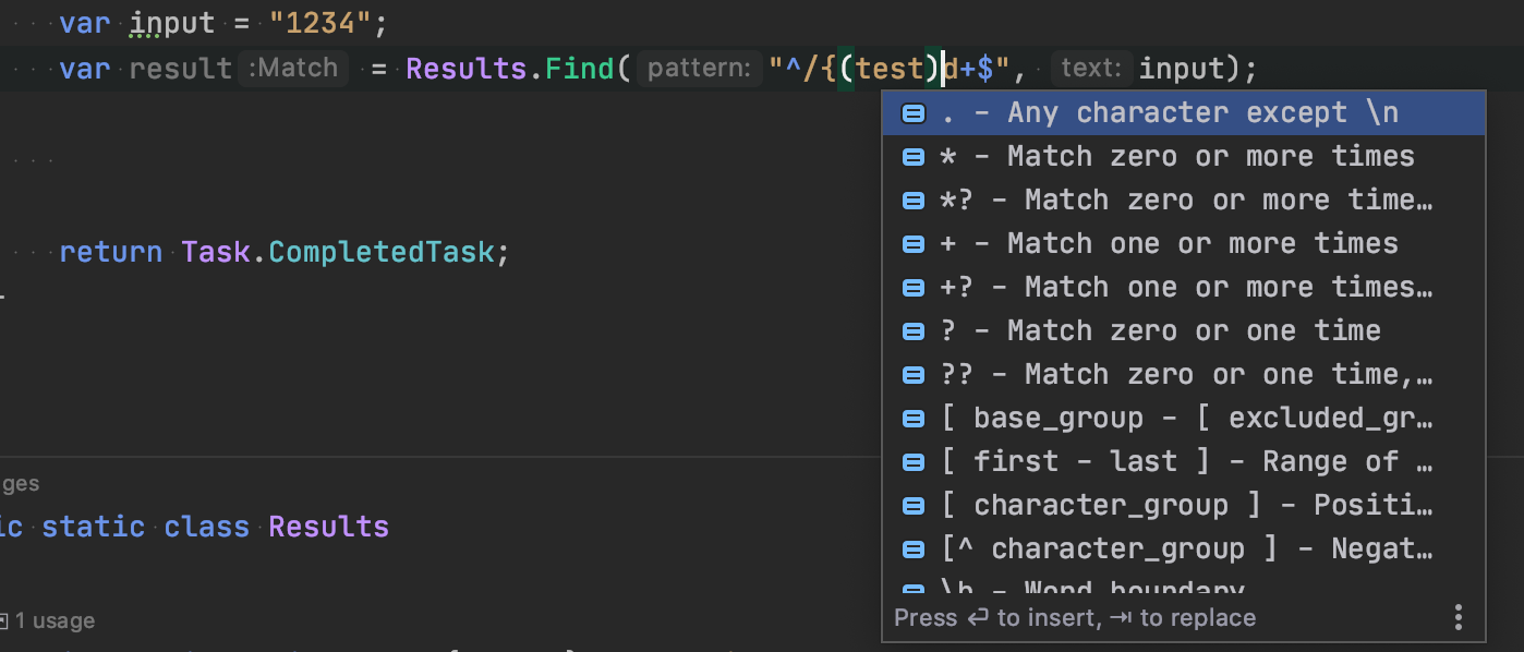 regex pattern attribute help literal