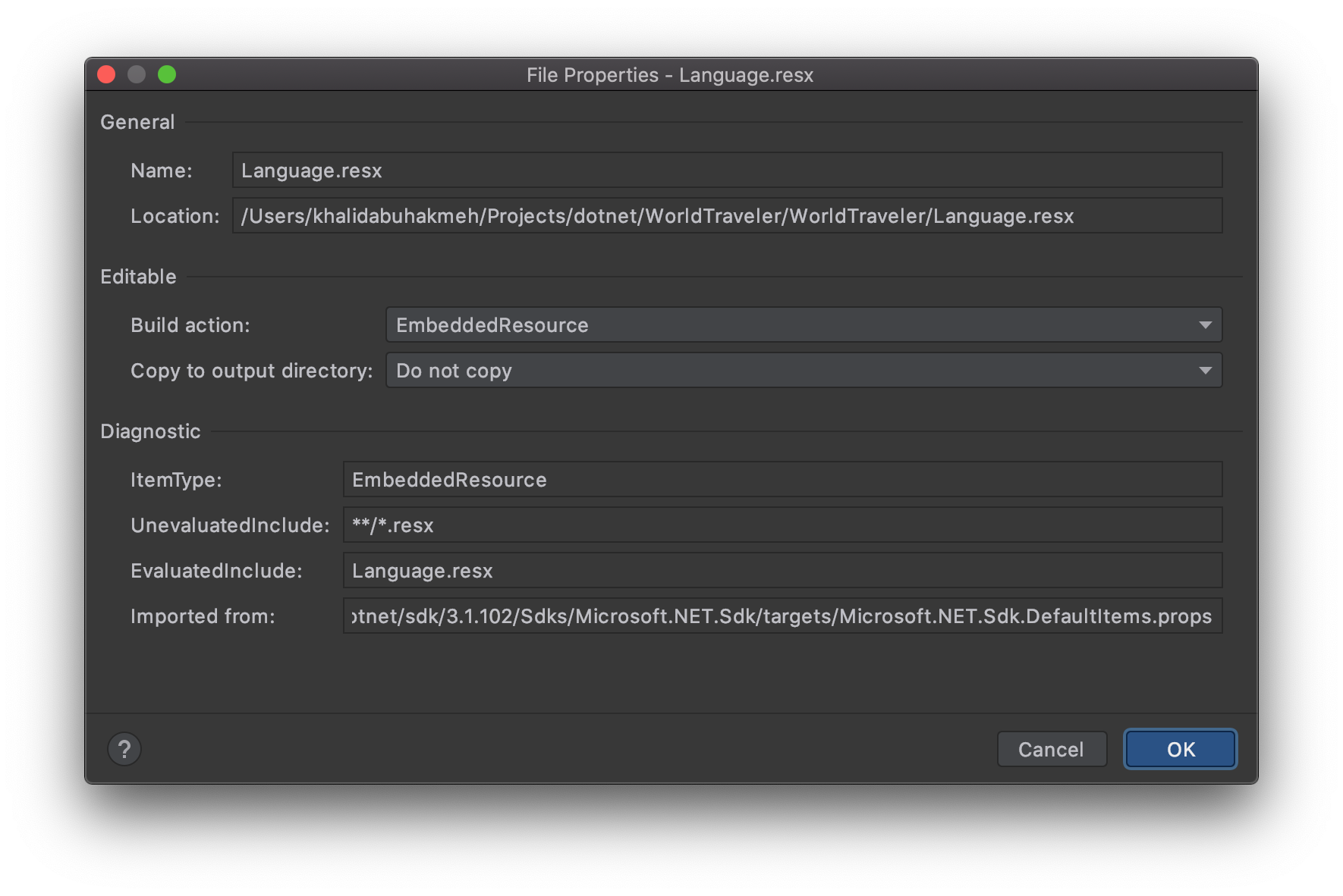 resx as embedded resource