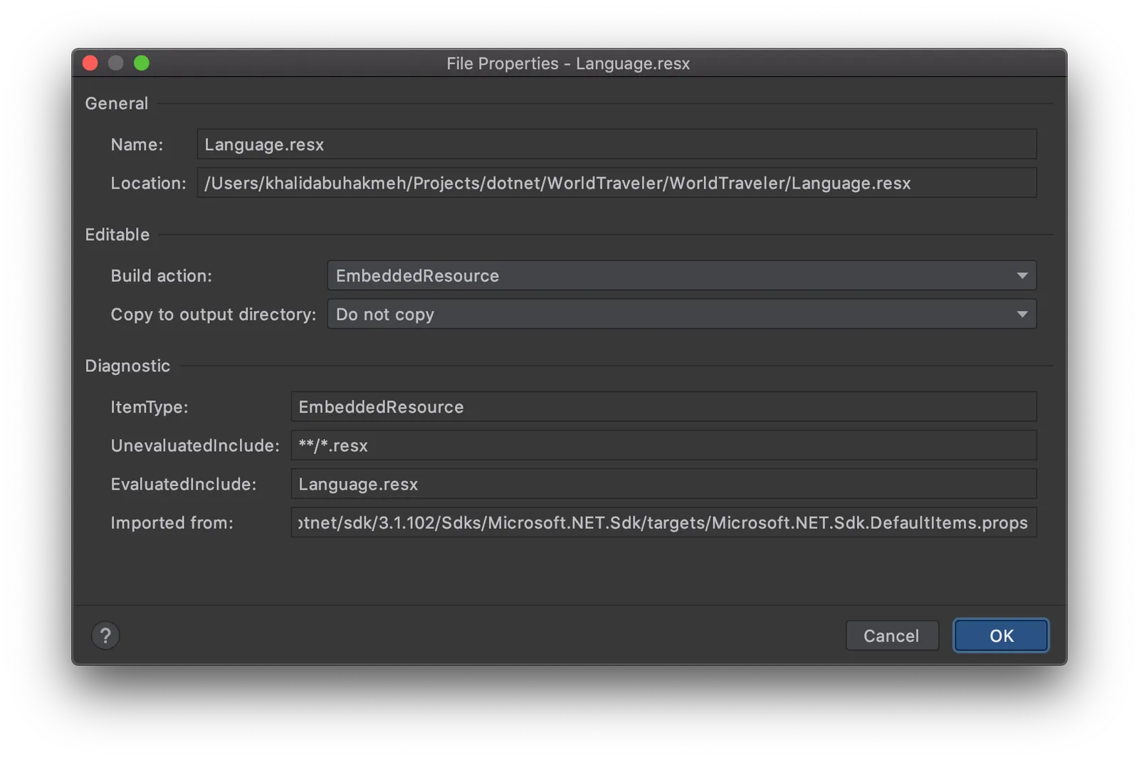 resx as embedded resource