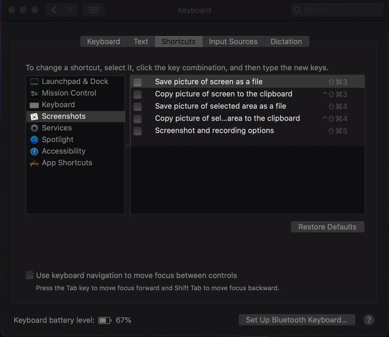 system preferences pane screenshots