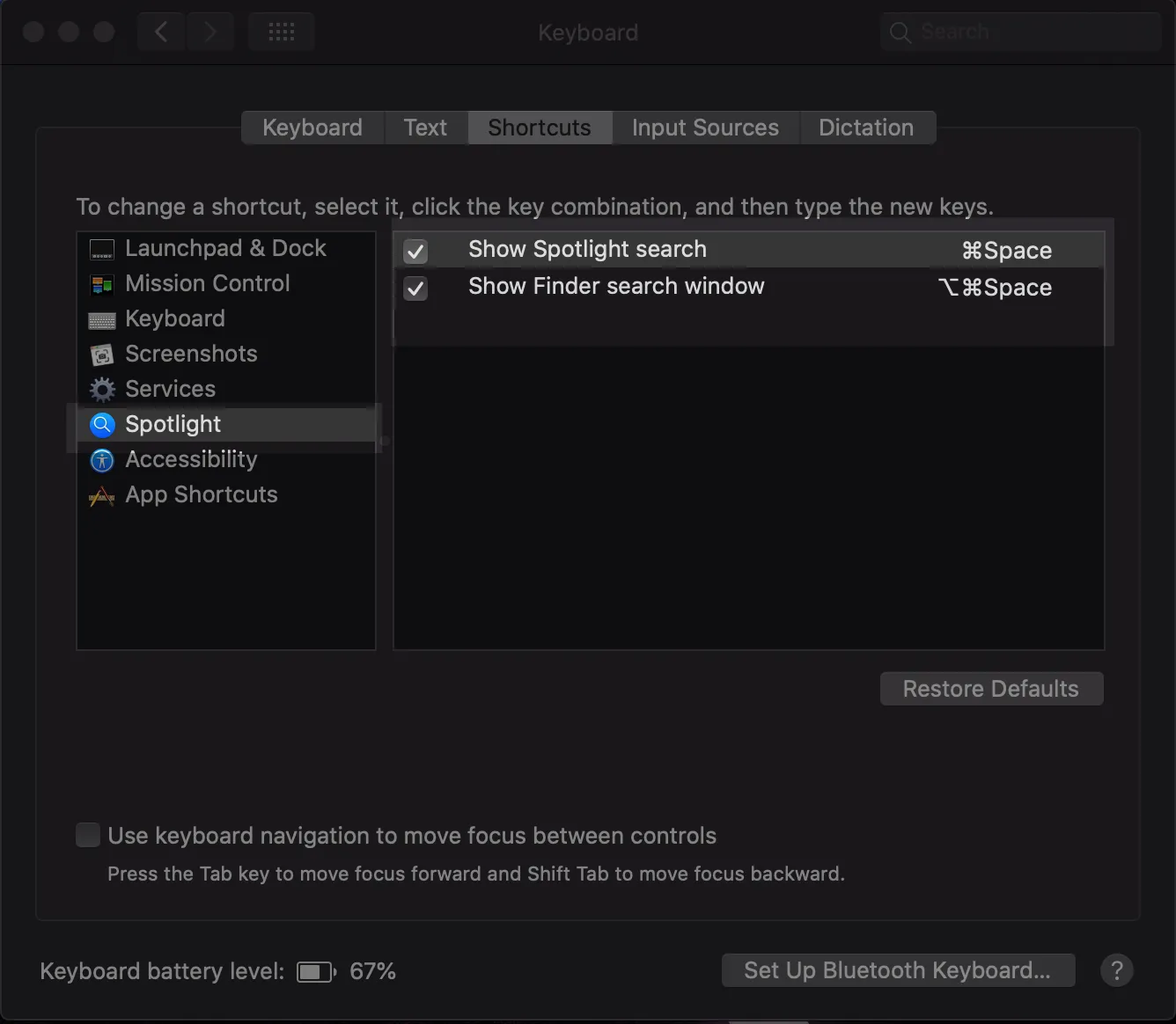 system preferences pane spotlight