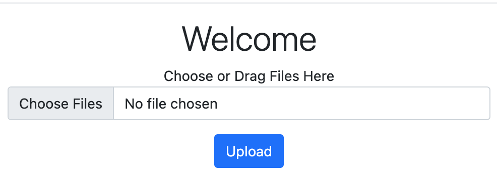 file upload input on HTML page