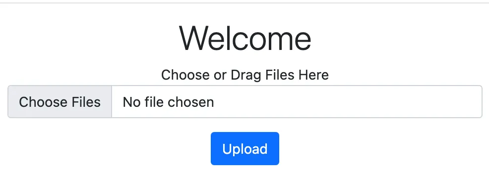 file upload input on HTML page