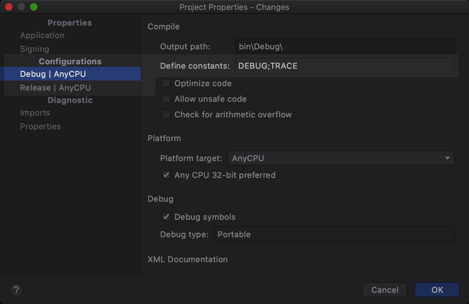 run configuration in JetBrains Rider