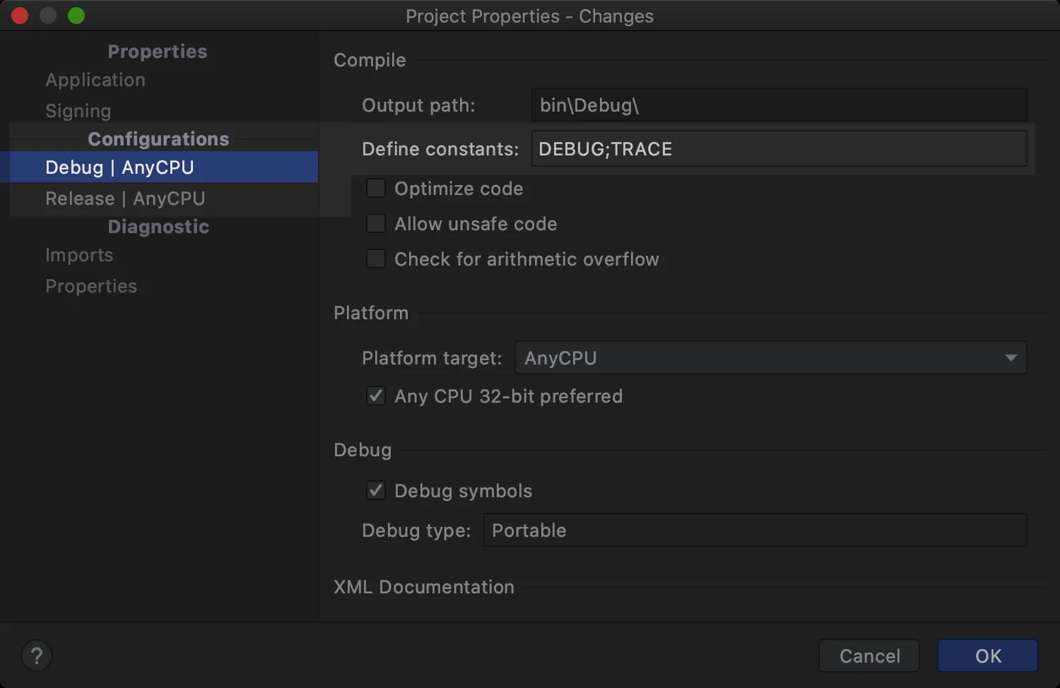 run configuration in JetBrains Rider
