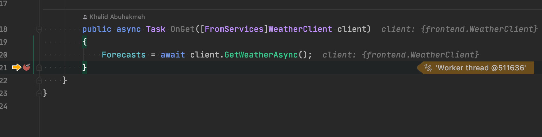 JetBrains Rider attached debugger