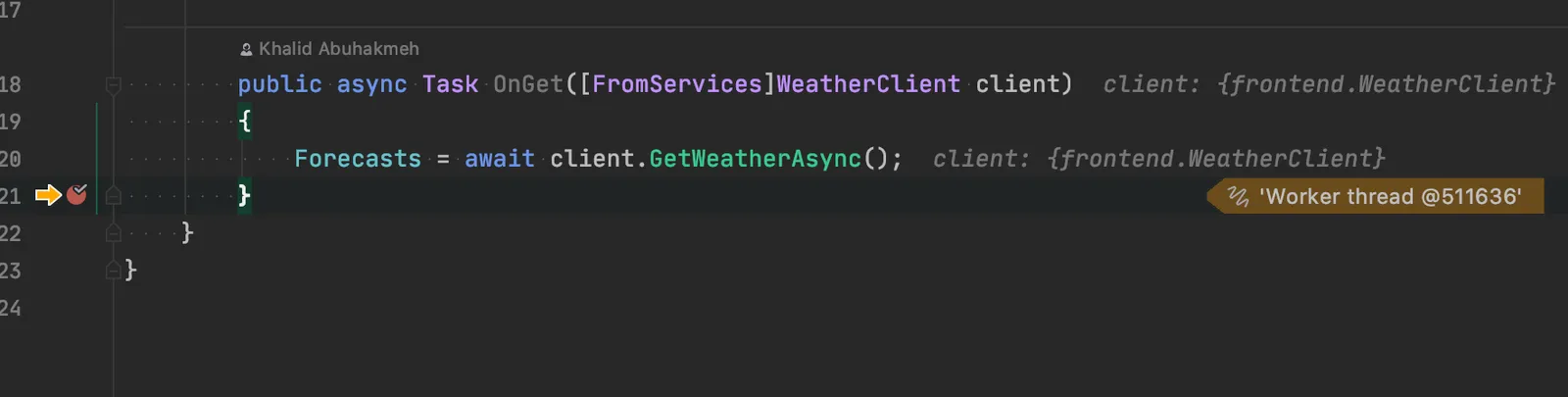 JetBrains Rider attached debugger