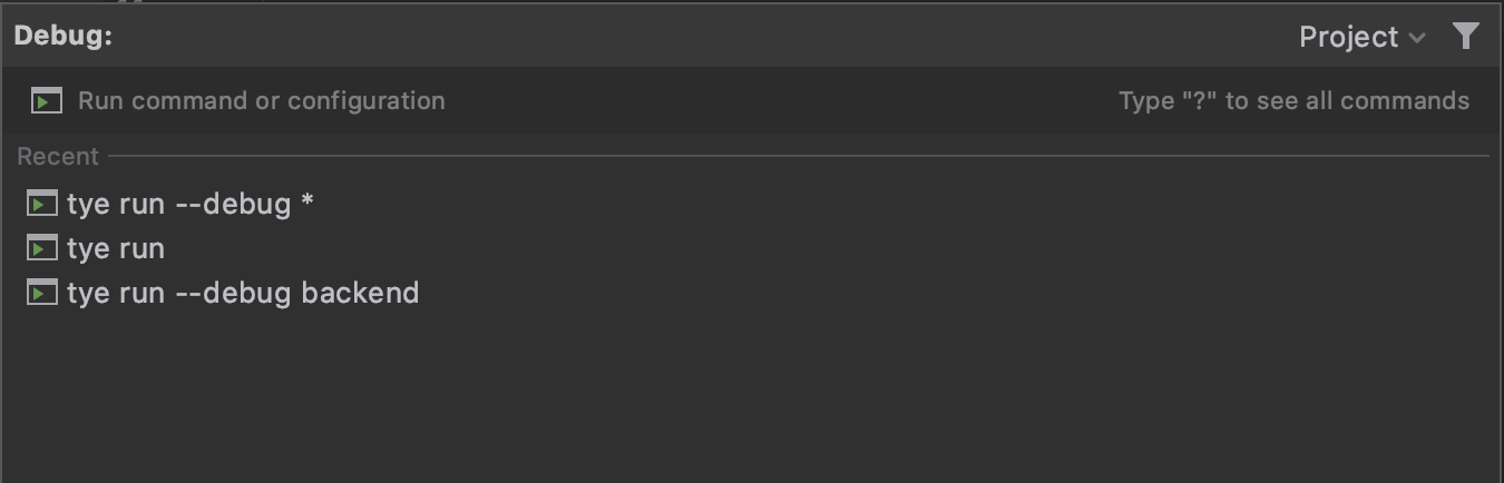 JetBrains Rider run anything UI