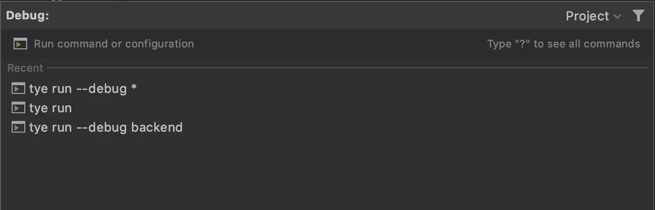 JetBrains Rider run anything UI