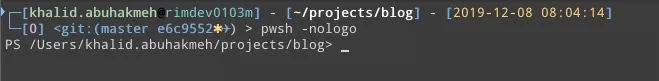 powershell without nologo