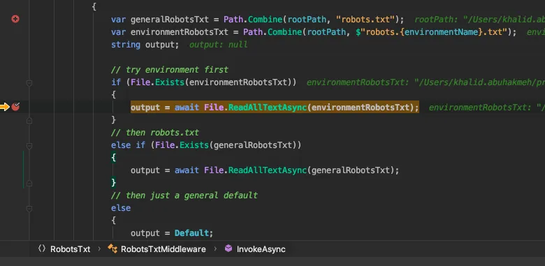 middleware breakpoint