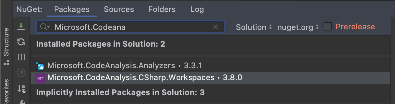 Installing packages in class library