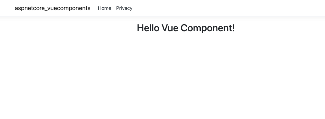 vue component on page